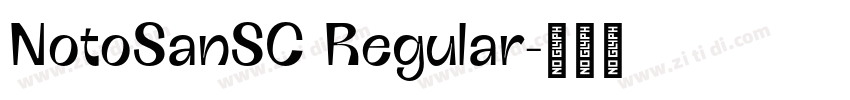 NotoSanSC Regular字体转换